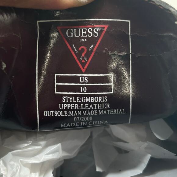 Guess by Marciano‎ Boris Leather Loafers Black Slip On Dress Shoes Size 10 - Picture 7 of 8